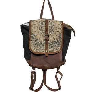 Myra Bag Daisy Delight Upcycled Canvas Backpack